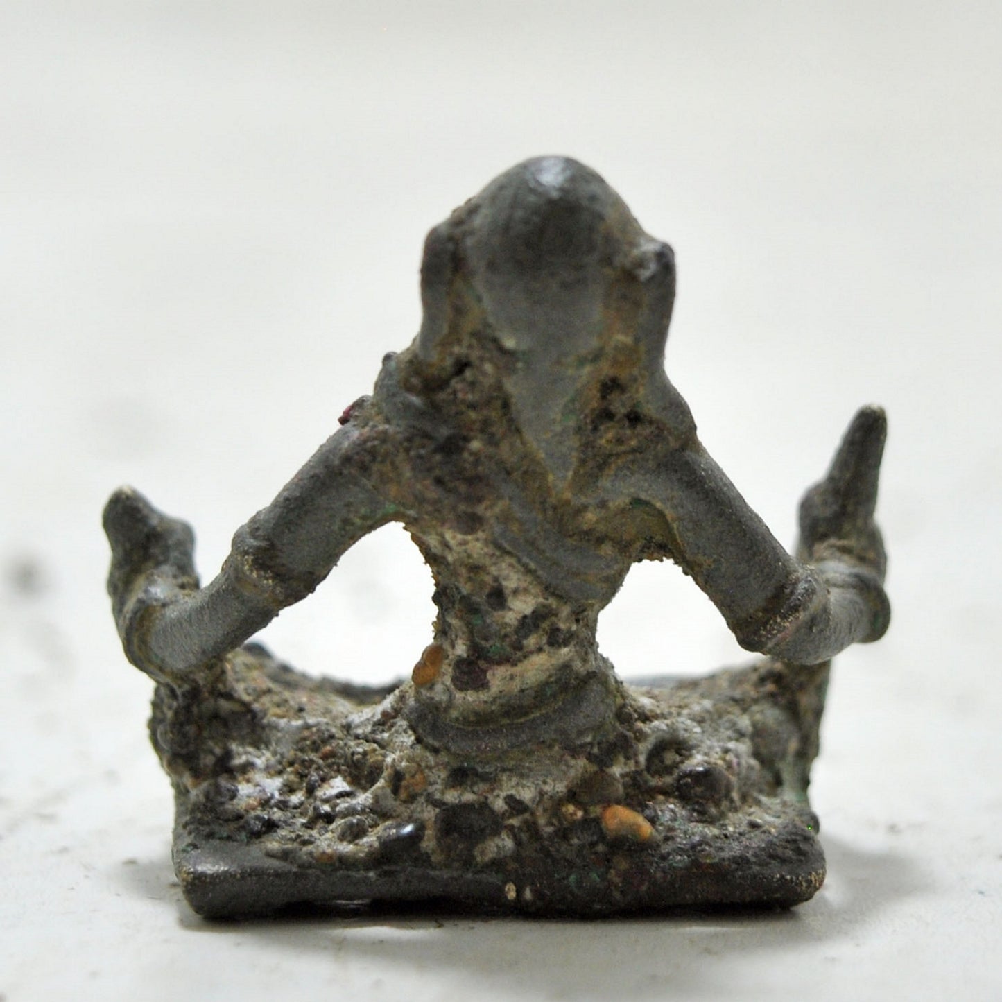 Antique Brass Tribal God Figurine Original Old Hand Crafted Engraved