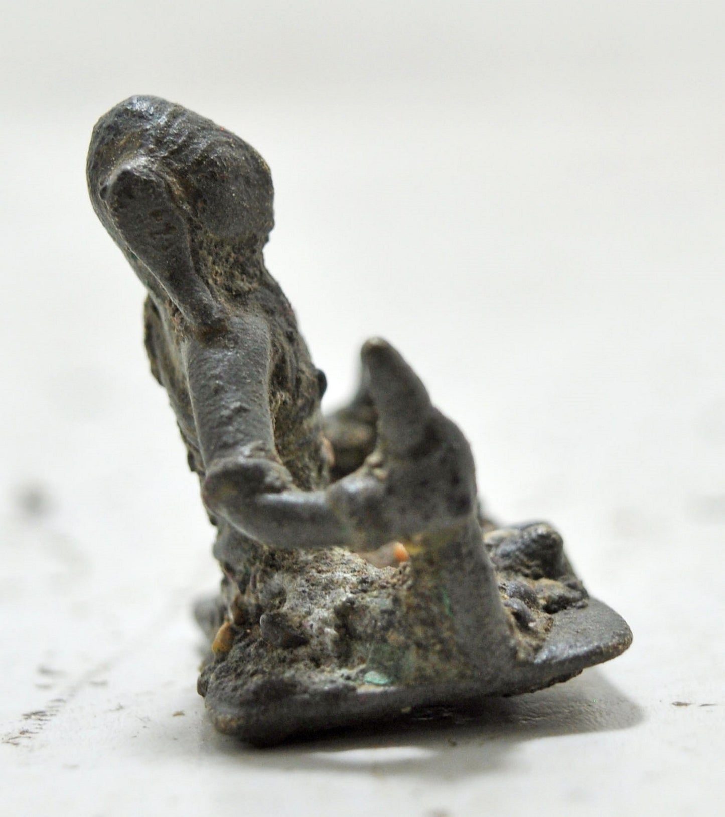 Antique Brass Tribal God Figurine Original Old Hand Crafted Engraved