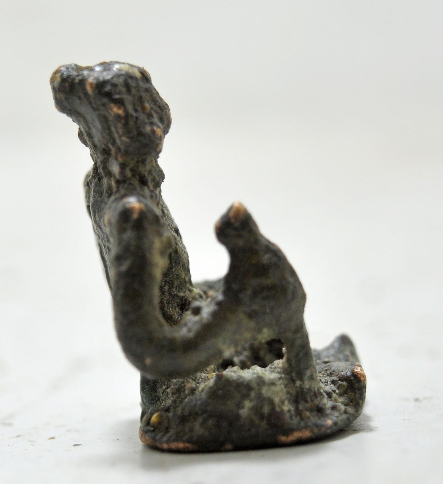 Antique Brass Tribal God Figurine Original Old Hand Crafted Engraved