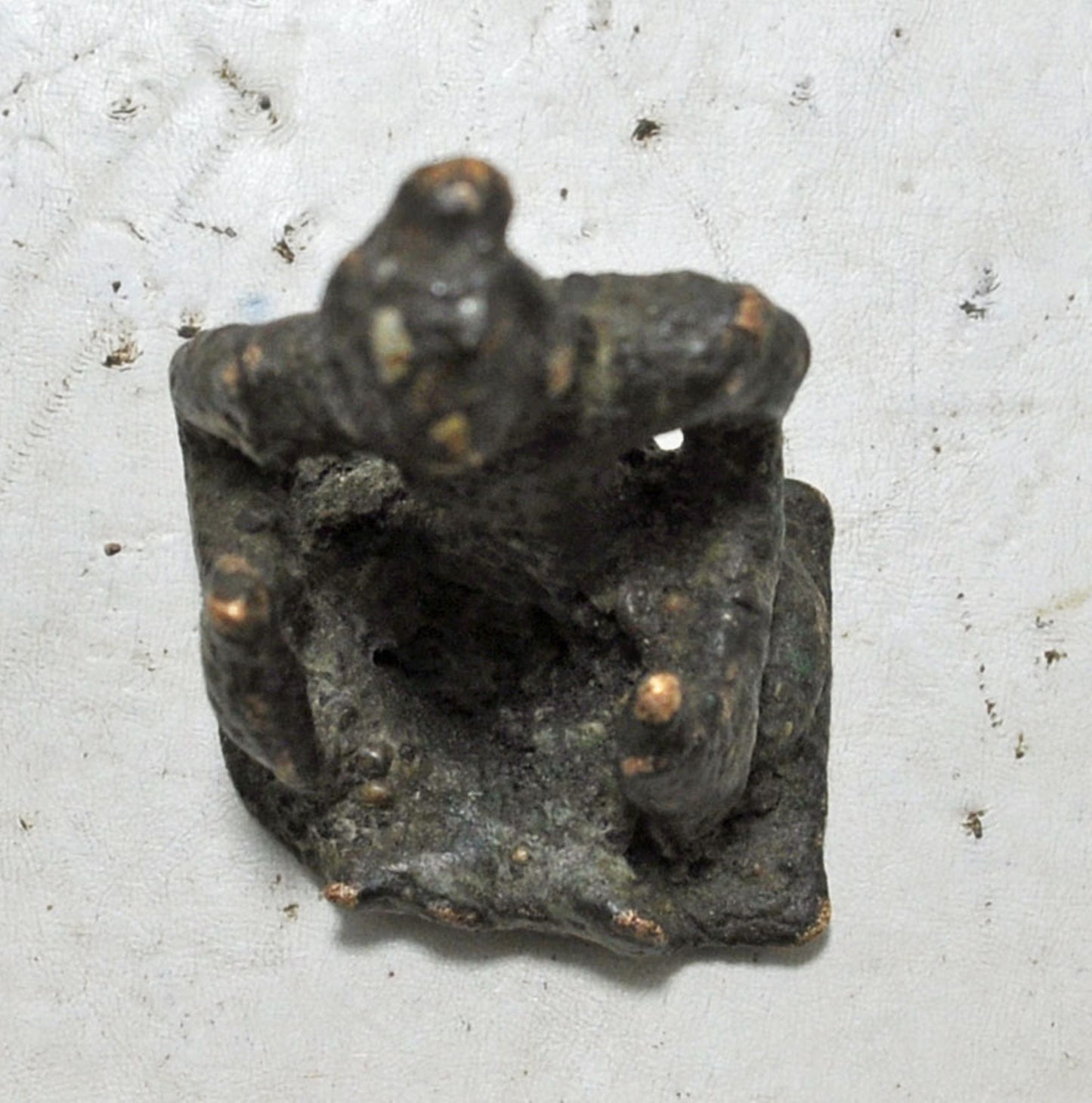 Antique Brass Tribal God Figurine Original Old Hand Crafted Engraved