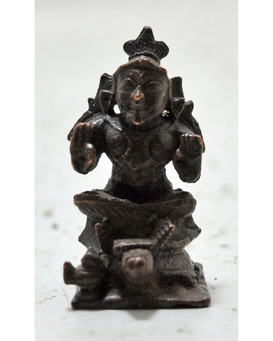 Antique Brass Tribal God Figurine Original Old Hand Crafted Engraved