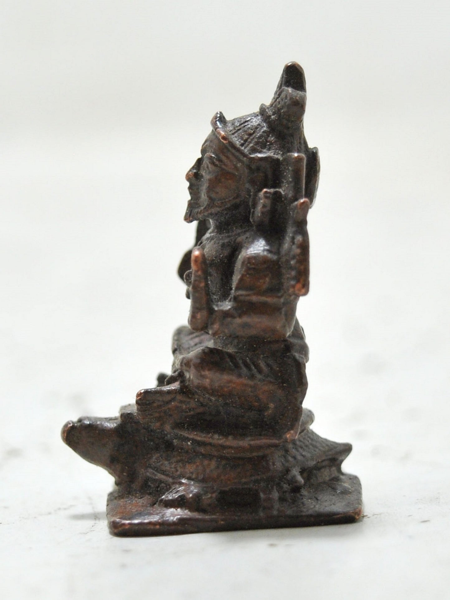 Antique Brass Tribal God Figurine Original Old Hand Crafted Engraved