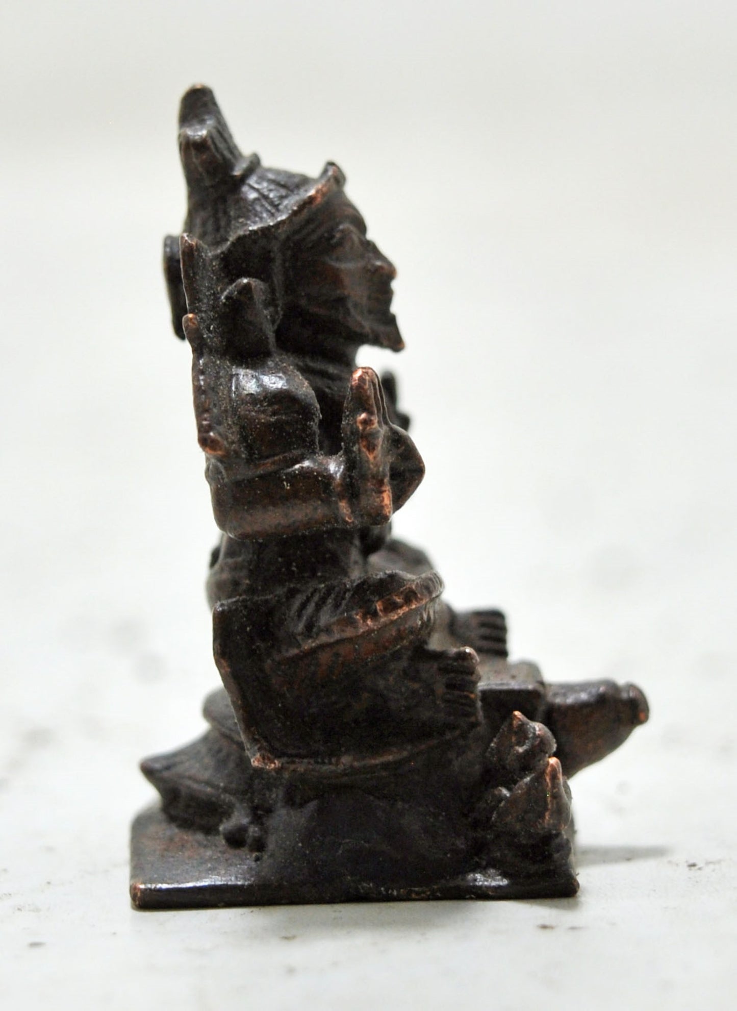 Antique Brass Tribal God Figurine Original Old Hand Crafted Engraved