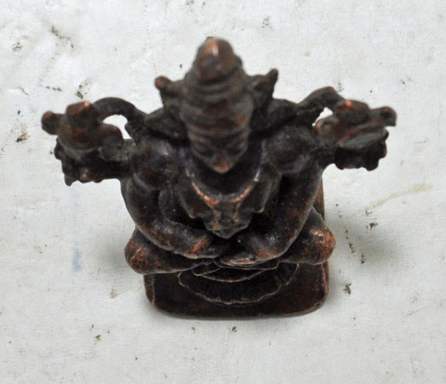 Antique Copper God Vishnu Idol Figurine Original Old Hand Crafted Engraved