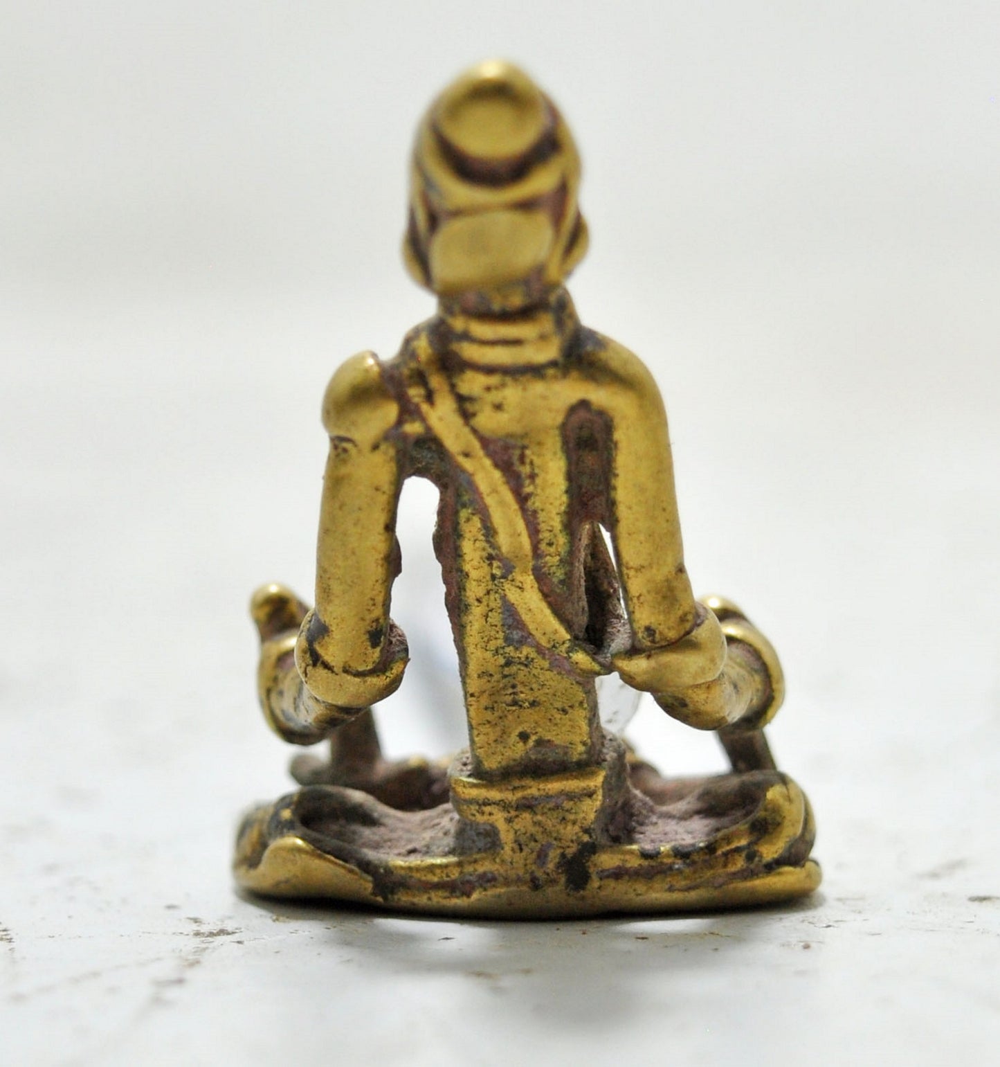 Antique Brass Tribal God Figurine Original Old Hand Crafted Engraved