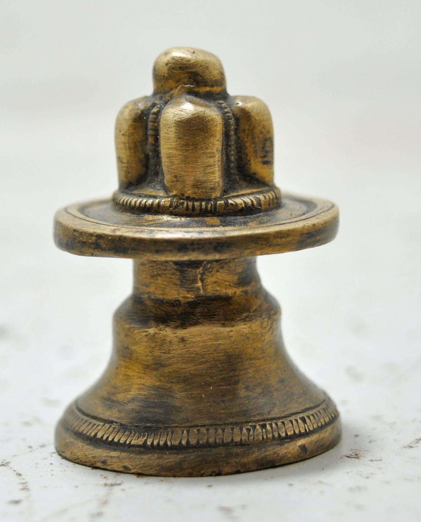 Antique Brass God Shiva Linga Idol Figurine Original Old Hand Crafted Engraved