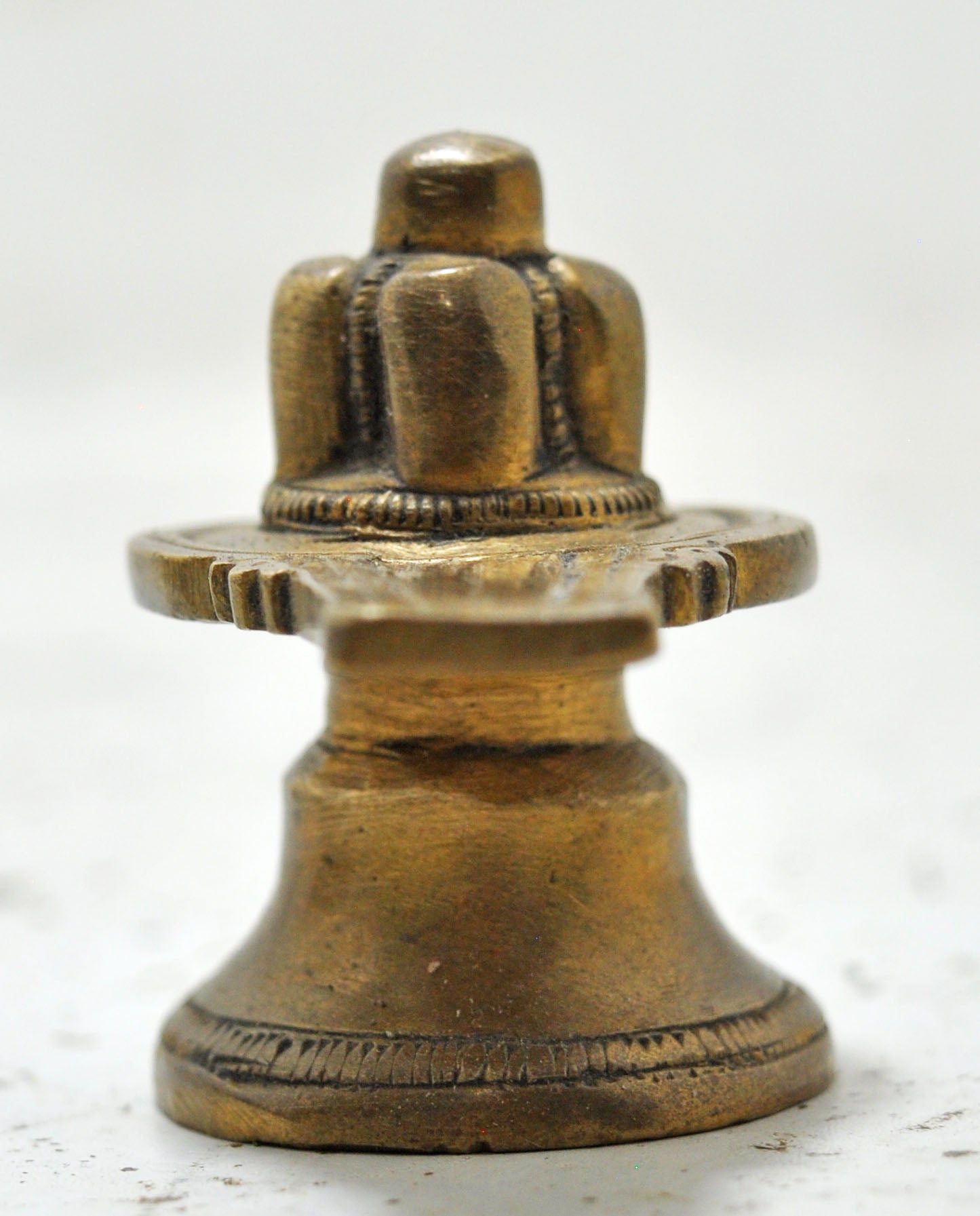 Antique Brass God Shiva Linga Idol Figurine Original Old Hand Crafted Engraved