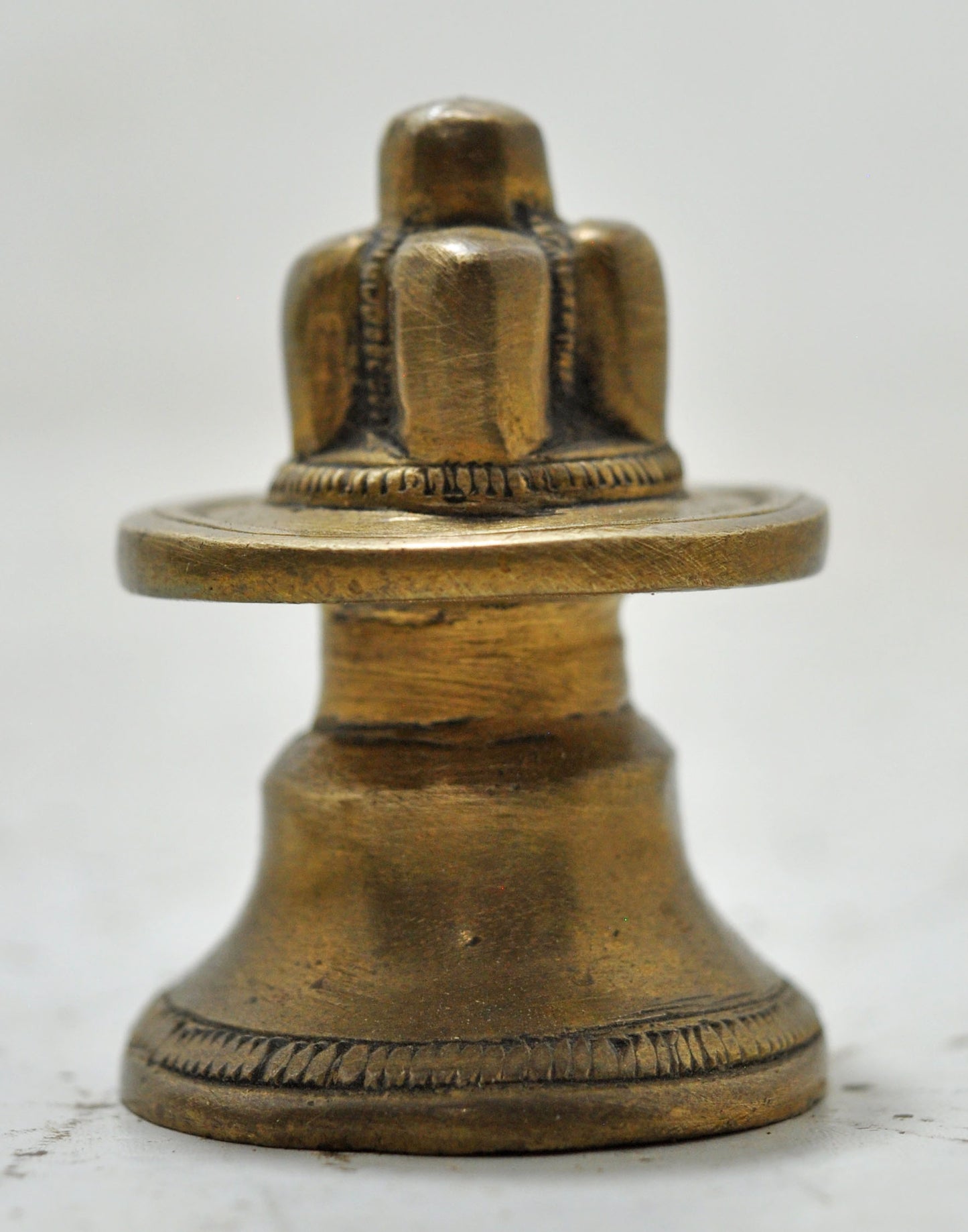 Antique Brass God Shiva Linga Idol Figurine Original Old Hand Crafted Engraved