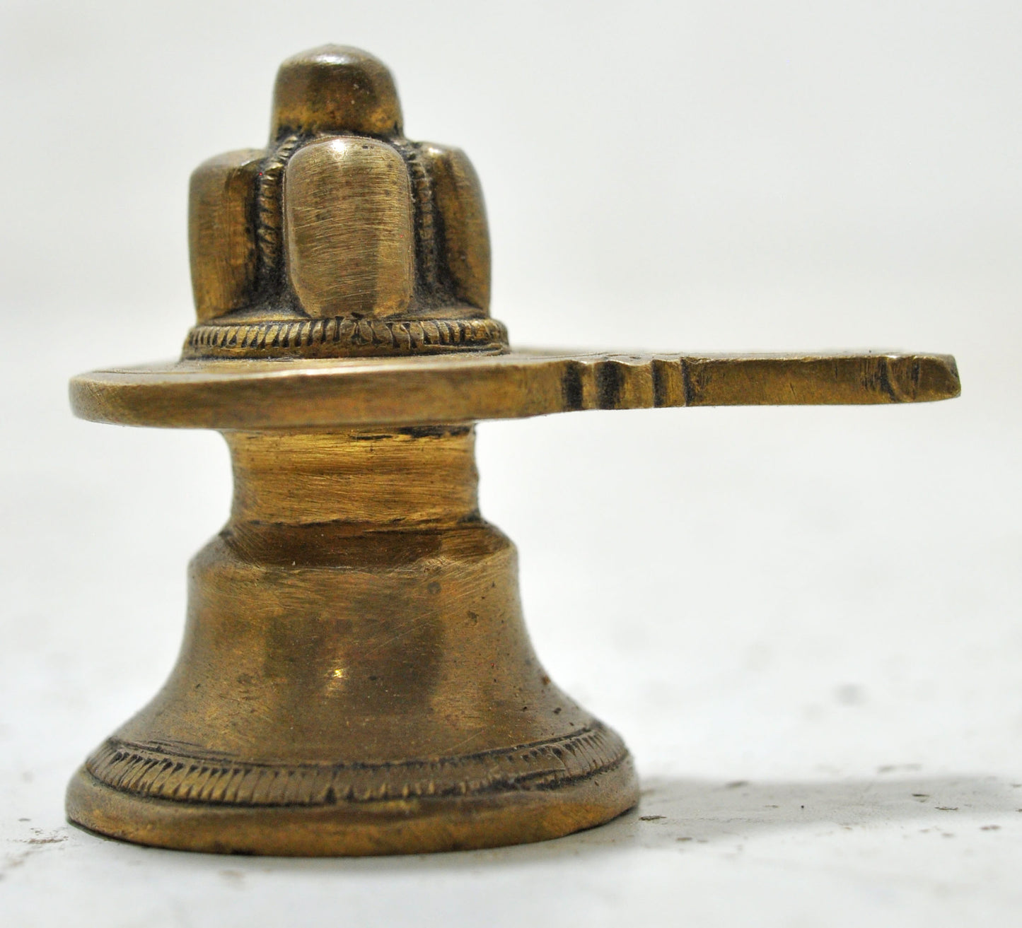 Antique Brass God Shiva Linga Idol Figurine Original Old Hand Crafted Engraved