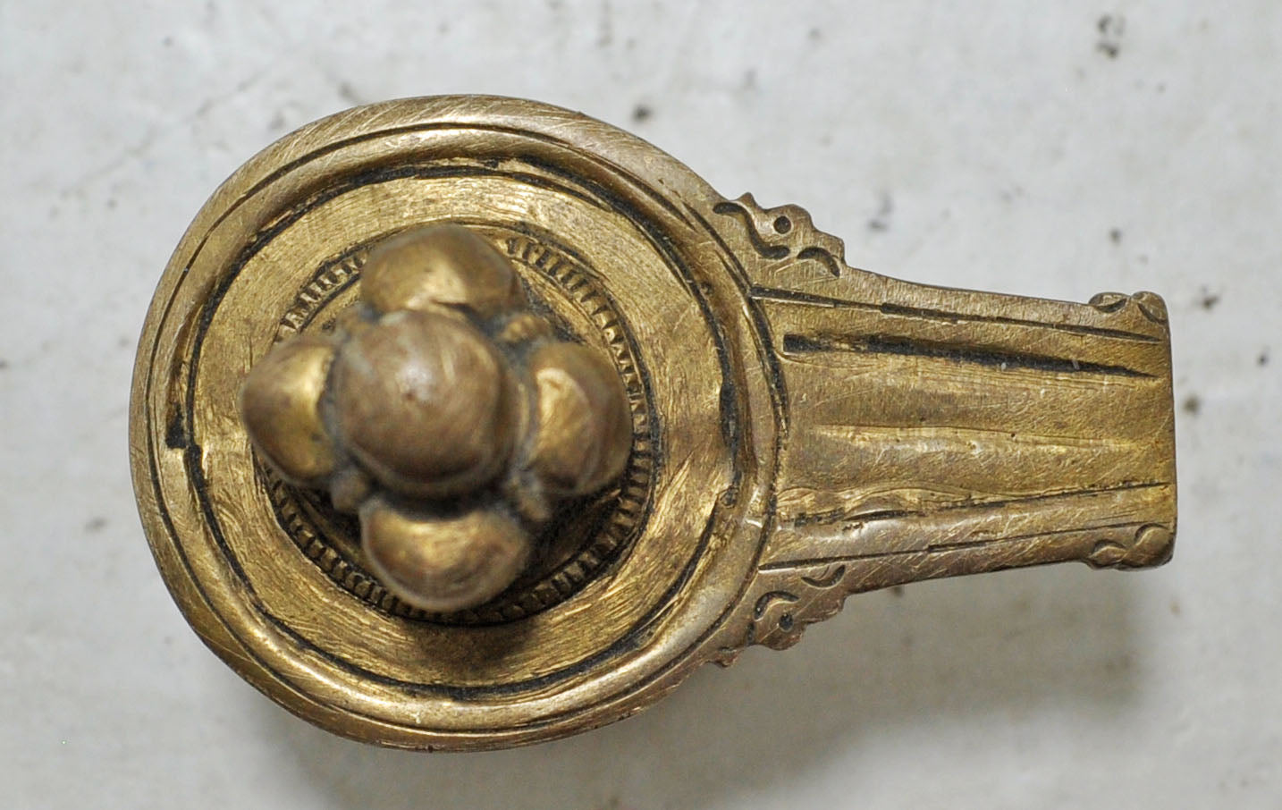 Antique Brass God Shiva Linga Idol Figurine Original Old Hand Crafted Engraved