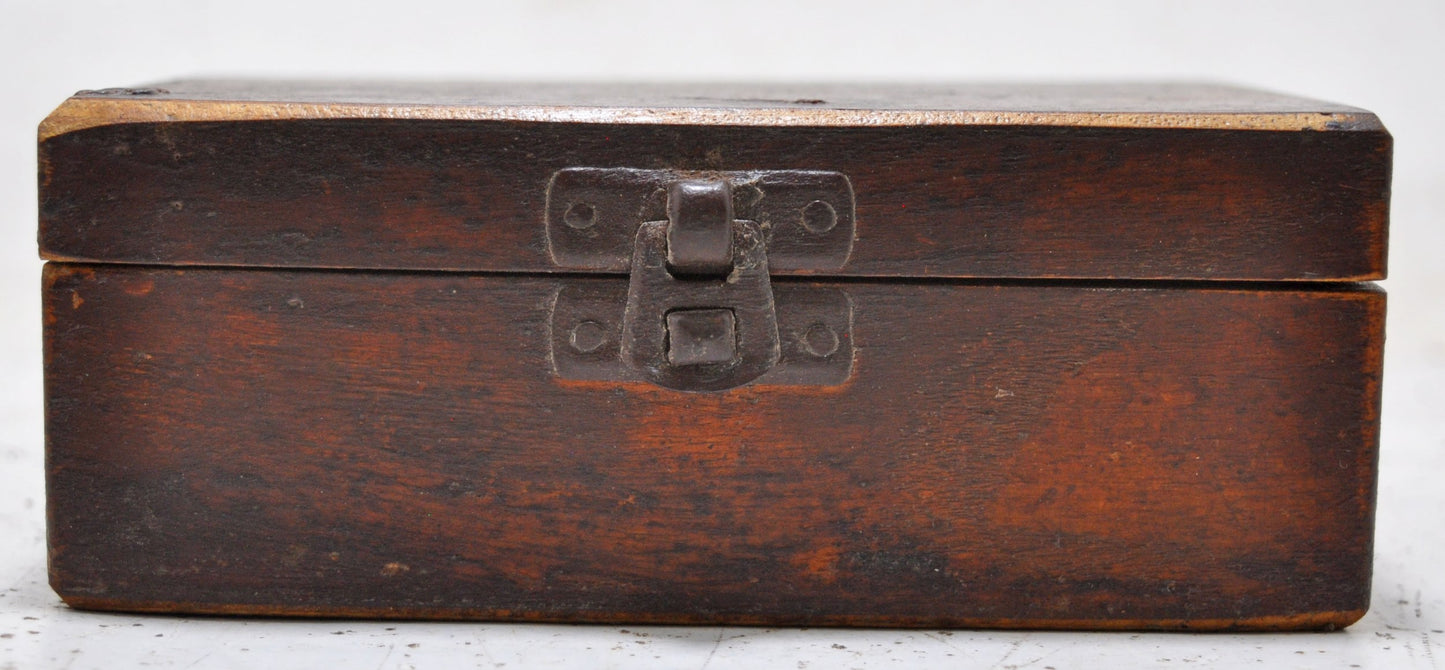 Vintage Wooden Jewellery Maker's Weights Box Original Old Hand Crafted