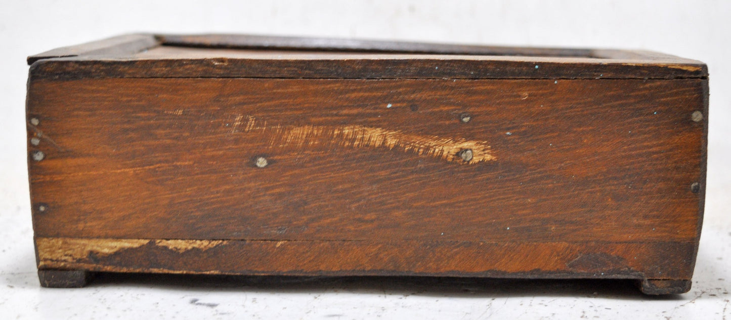 Antique Wooden Kitchenware Spice Box Original Old Hand Crafted