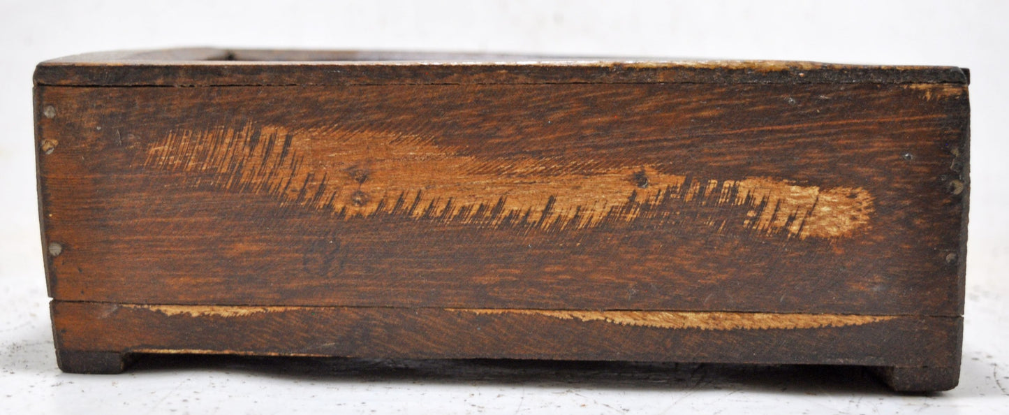 Antique Wooden Kitchenware Spice Box Original Old Hand Crafted