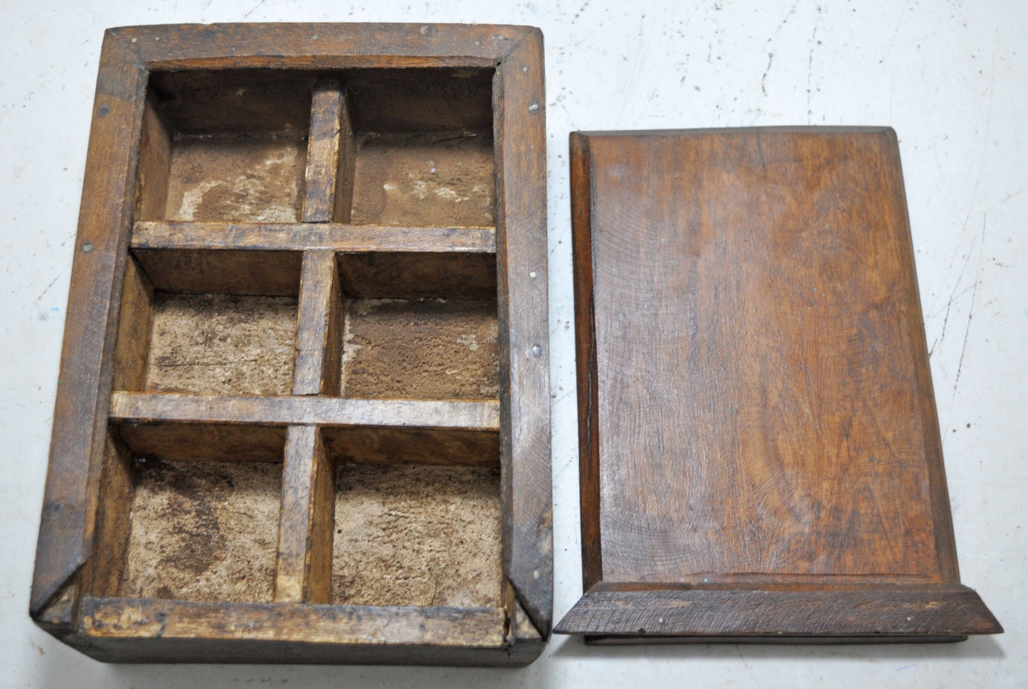 Antique Wooden Kitchenware Spice Box Original Old Hand Crafted