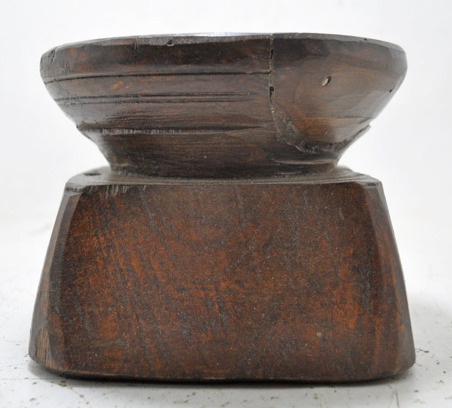 Antique Wooden Seed Holder Bijni Candle Holder Original Old Hand Carved