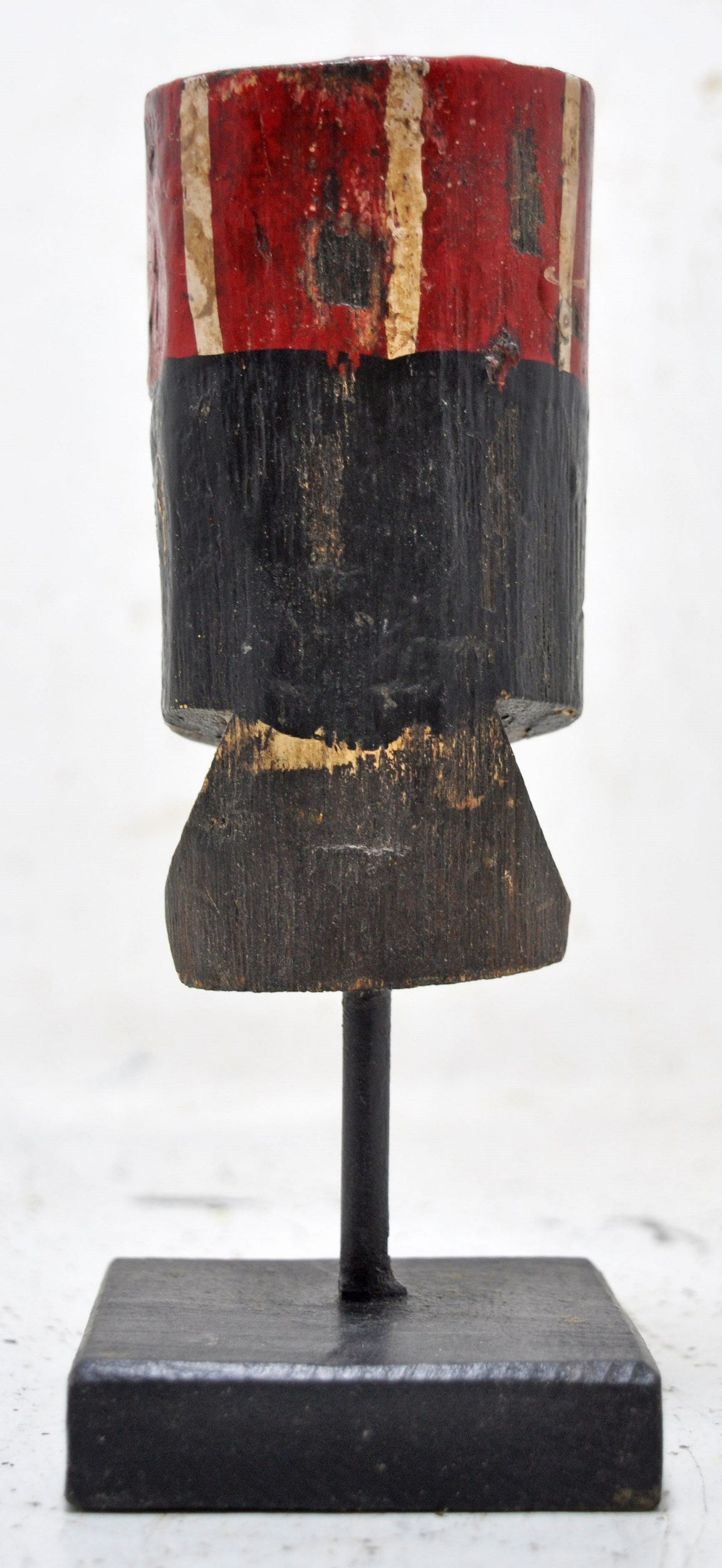 Vintage Wooden Puppet Head Face Bust Original Old Hand Carved Painted
