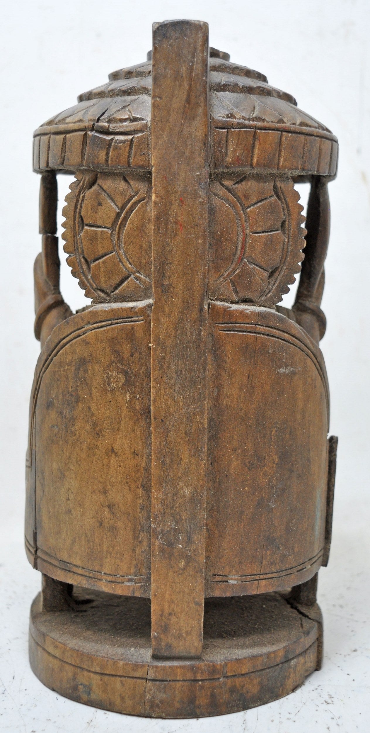 Antique Wooden God Ganesha Idol Figurine Original Old Hand Carved