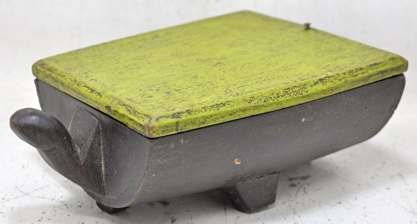 Vintage Wooden Kitchenware Spice Box Original Old Hand Crafted