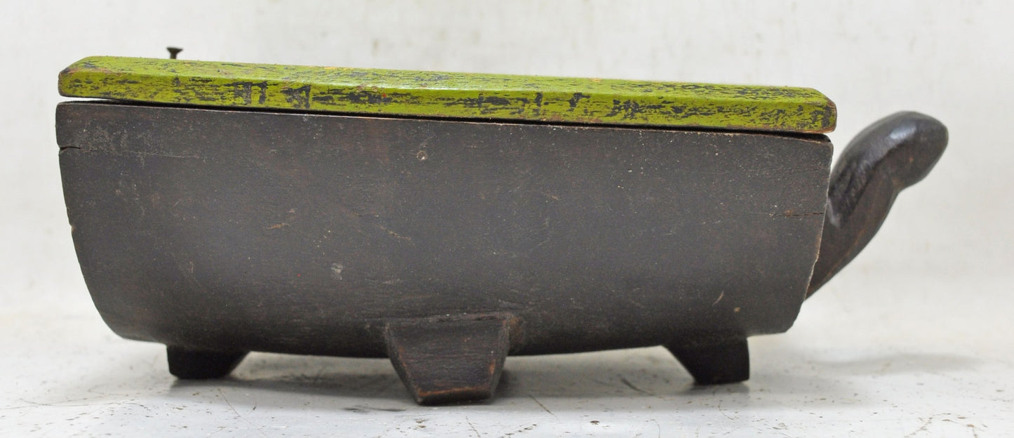 Vintage Wooden Kitchenware Spice Box Original Old Hand Crafted