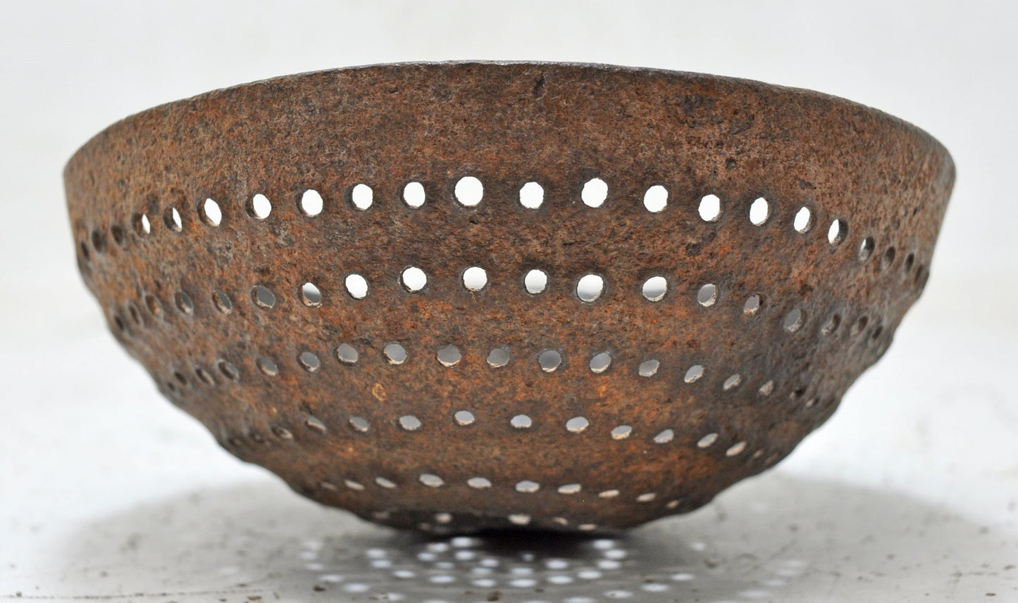 Antique Iron Kitchenware Frying Spoon Original Old Hand Crafted Engraved