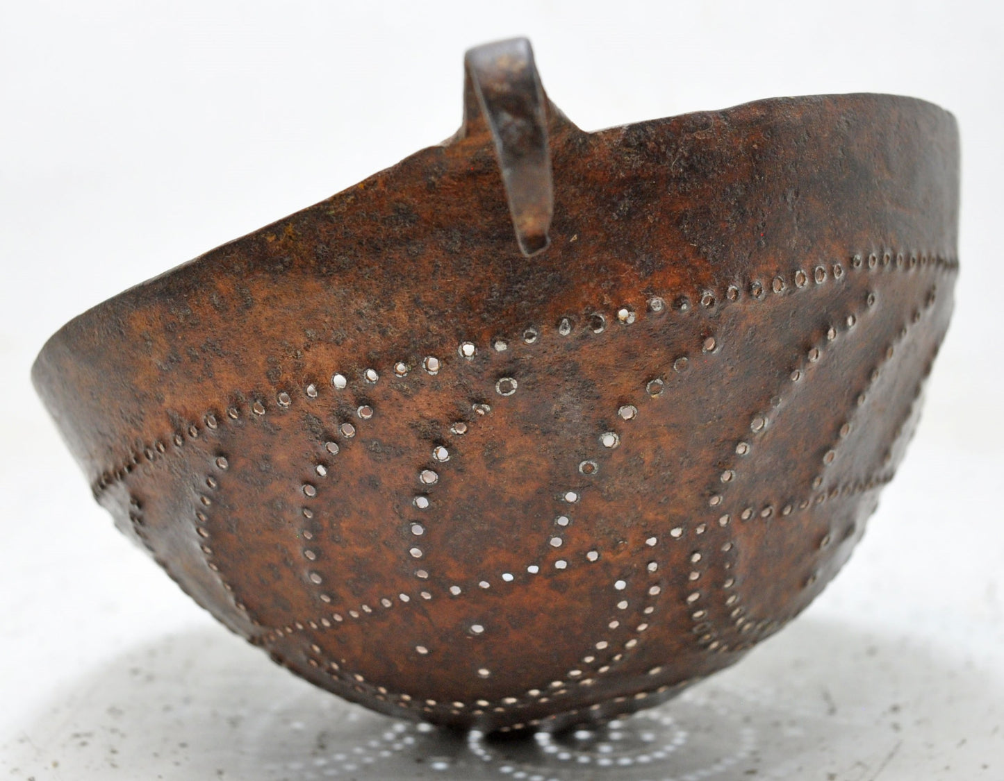 Antique Iron Kitchenware Frying Spoon Original Old Hand Crafted Engraved