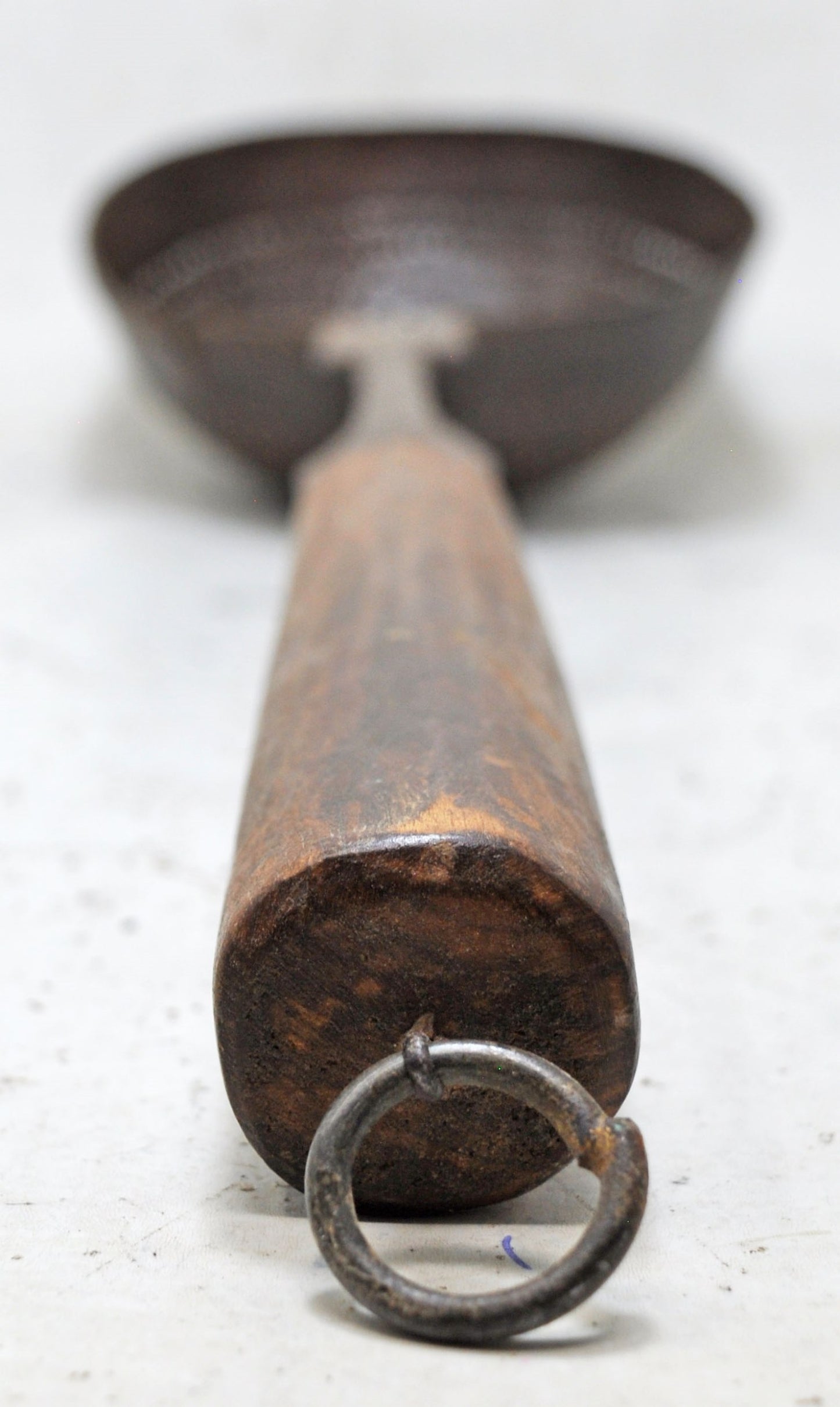 Antique Iron Kitchenware Frying Spoon Original Old Hand Crafted Engraved