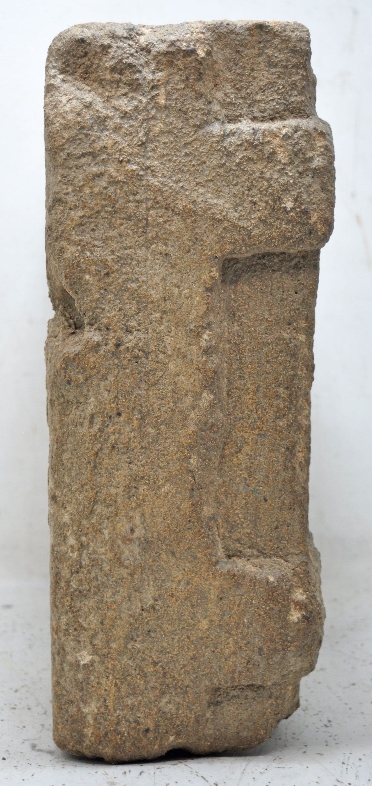 Antique Sand Stone Wall Arch Shelf Alcove Heavy Solid Original Old Hand Carved