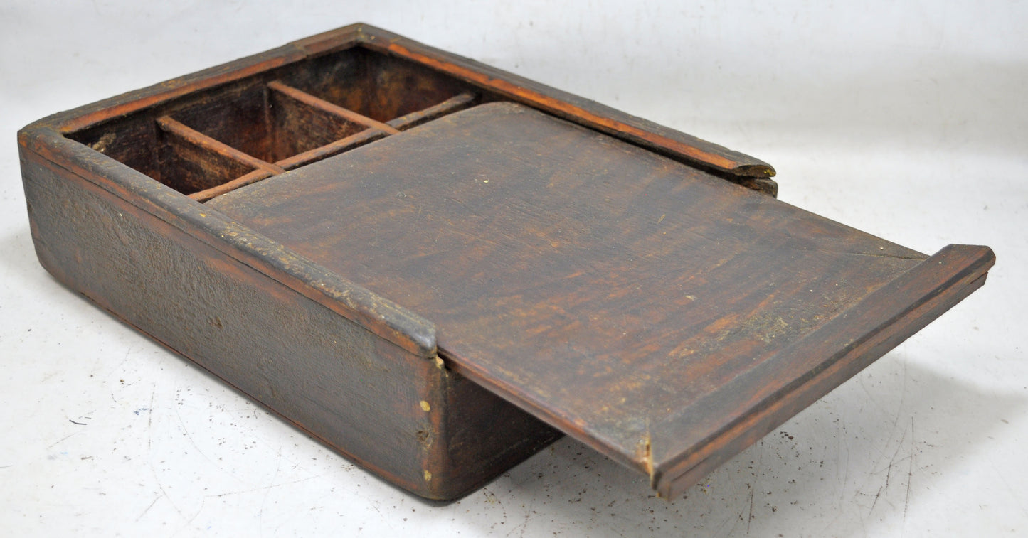 Vintage Wooden Kitchenware Spice Box Original Old Hand Crafted