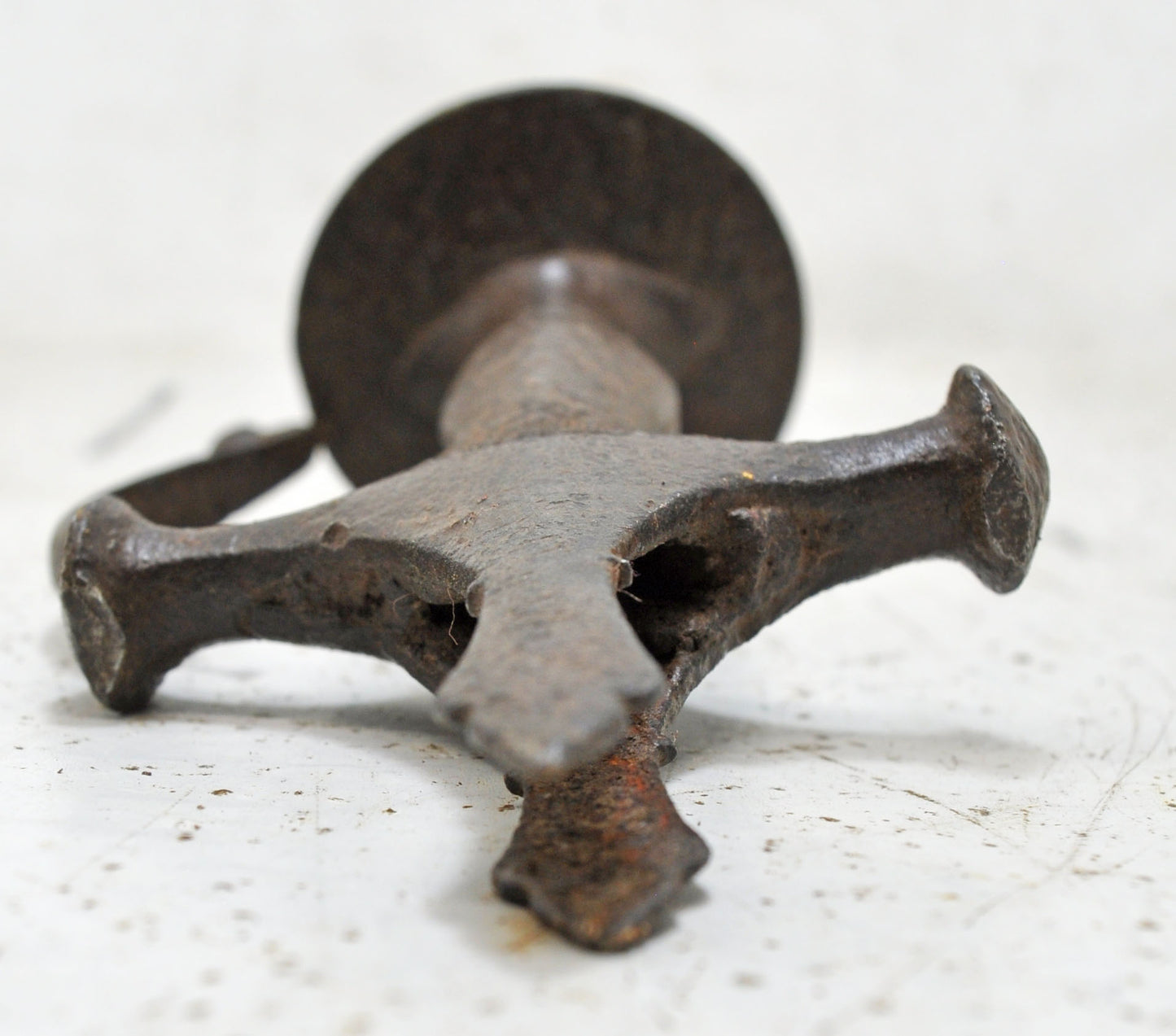 Antique Iron Sword Hilt Handle Original Old Hand Crated Engraved
