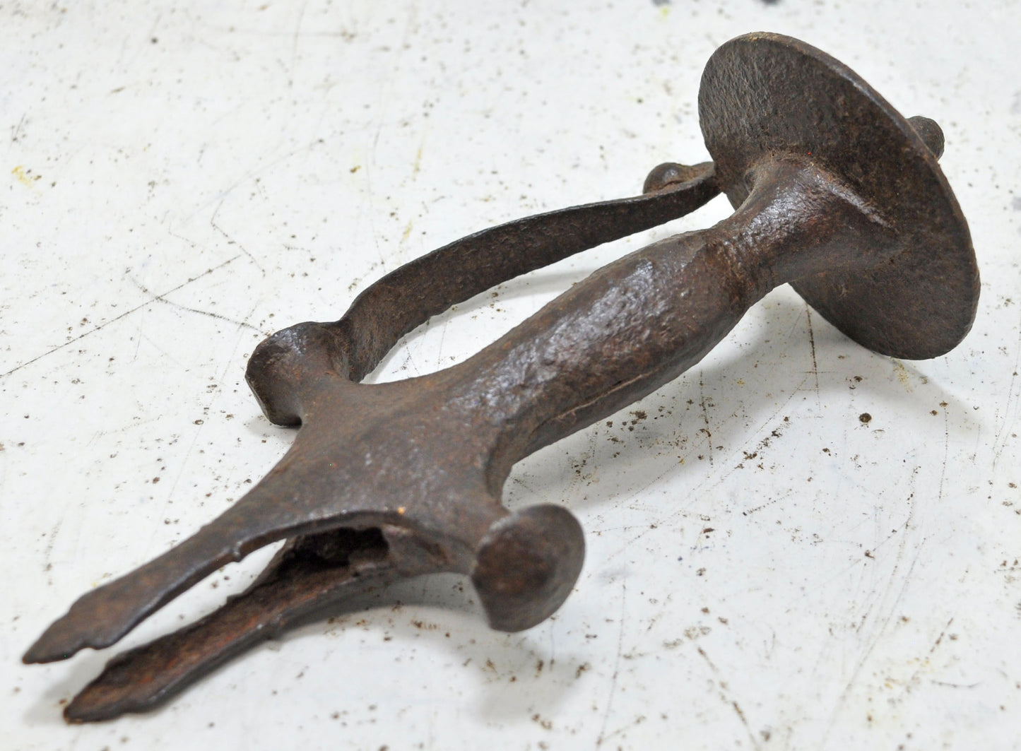 Antique Iron Sword Hilt Handle Original Old Hand Crated Engraved