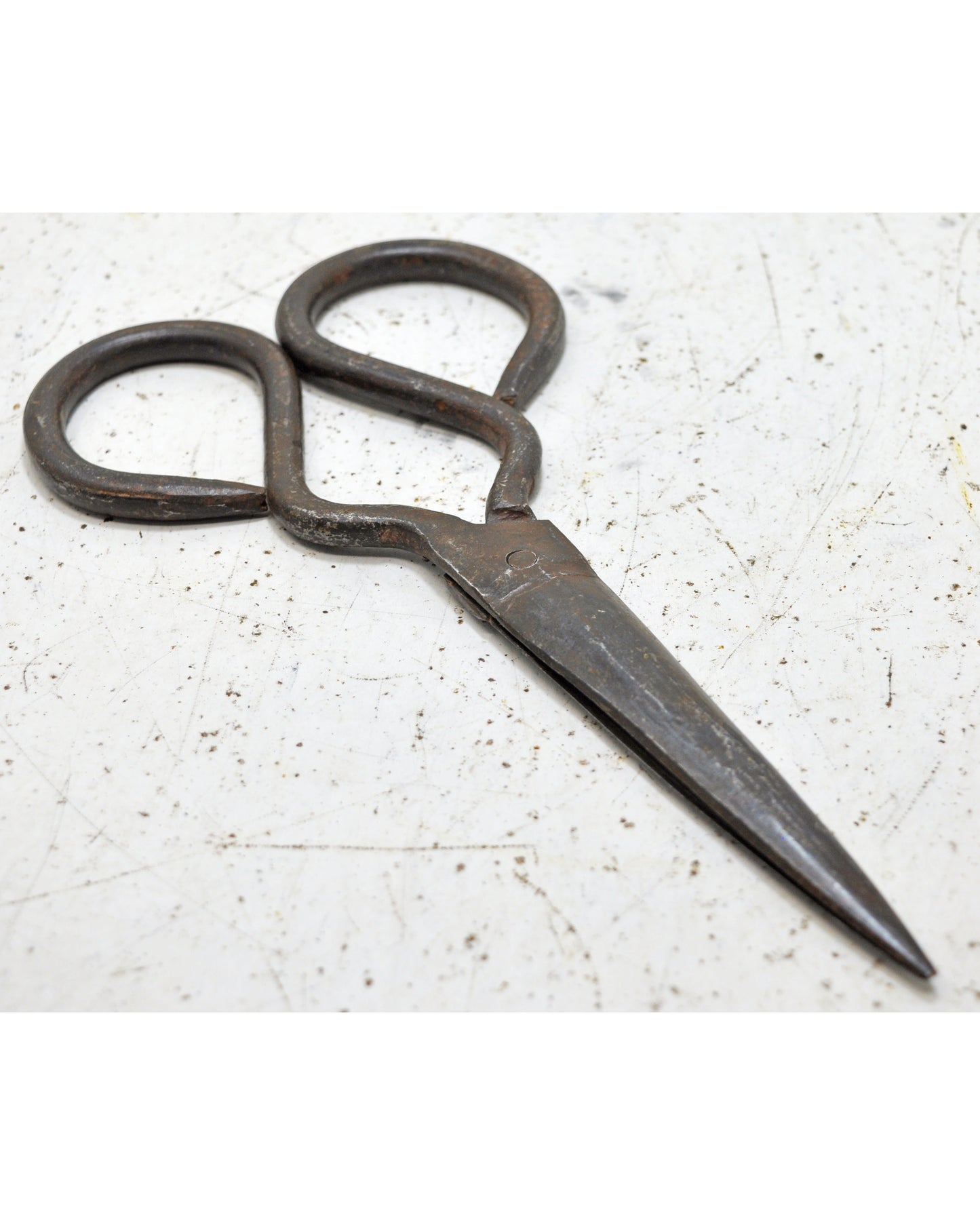 Antique Iron Long Tailor's Scissors Original Old Hand Crafted