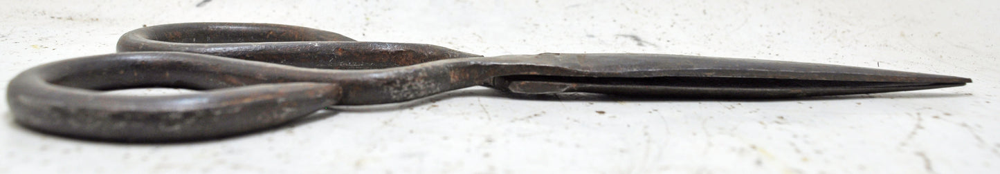 Antique Iron Long Tailor's Scissors Original Old Hand Crafted