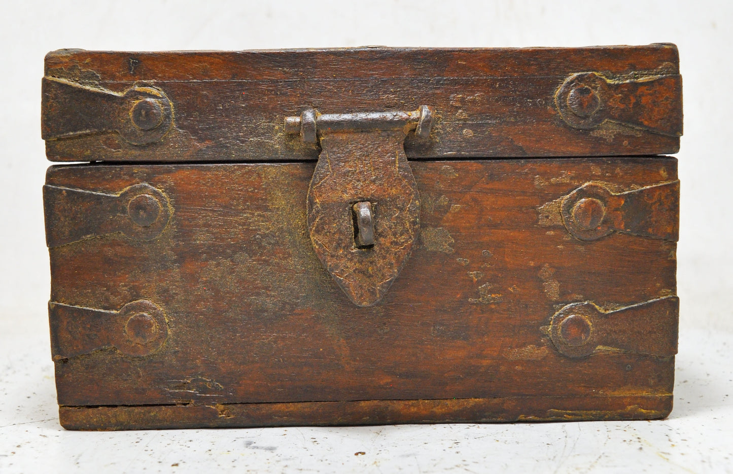 Vintage Wooden Square Storage Chest Box Original Old Hand Crafted