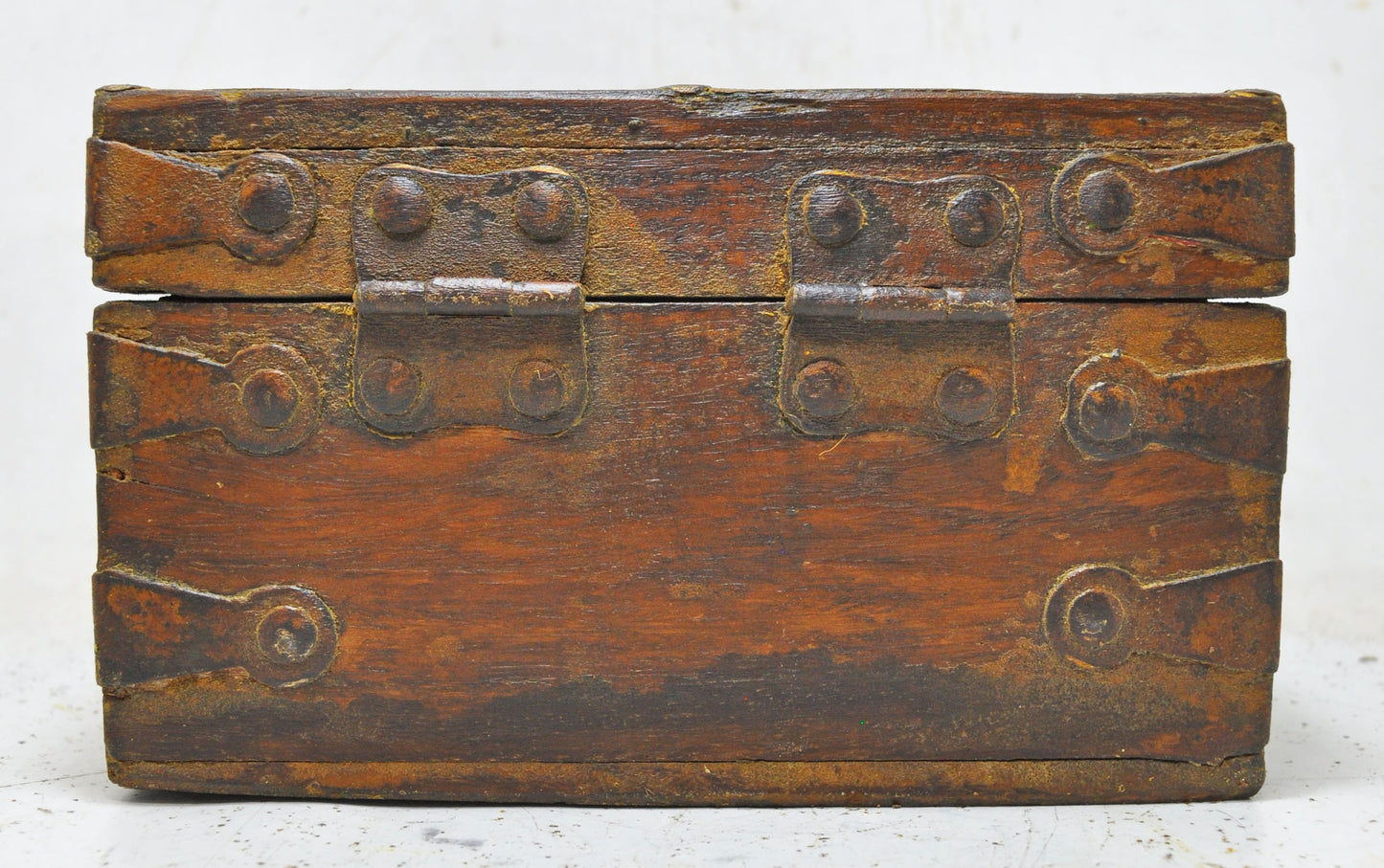 Vintage Wooden Square Storage Chest Box Original Old Hand Crafted