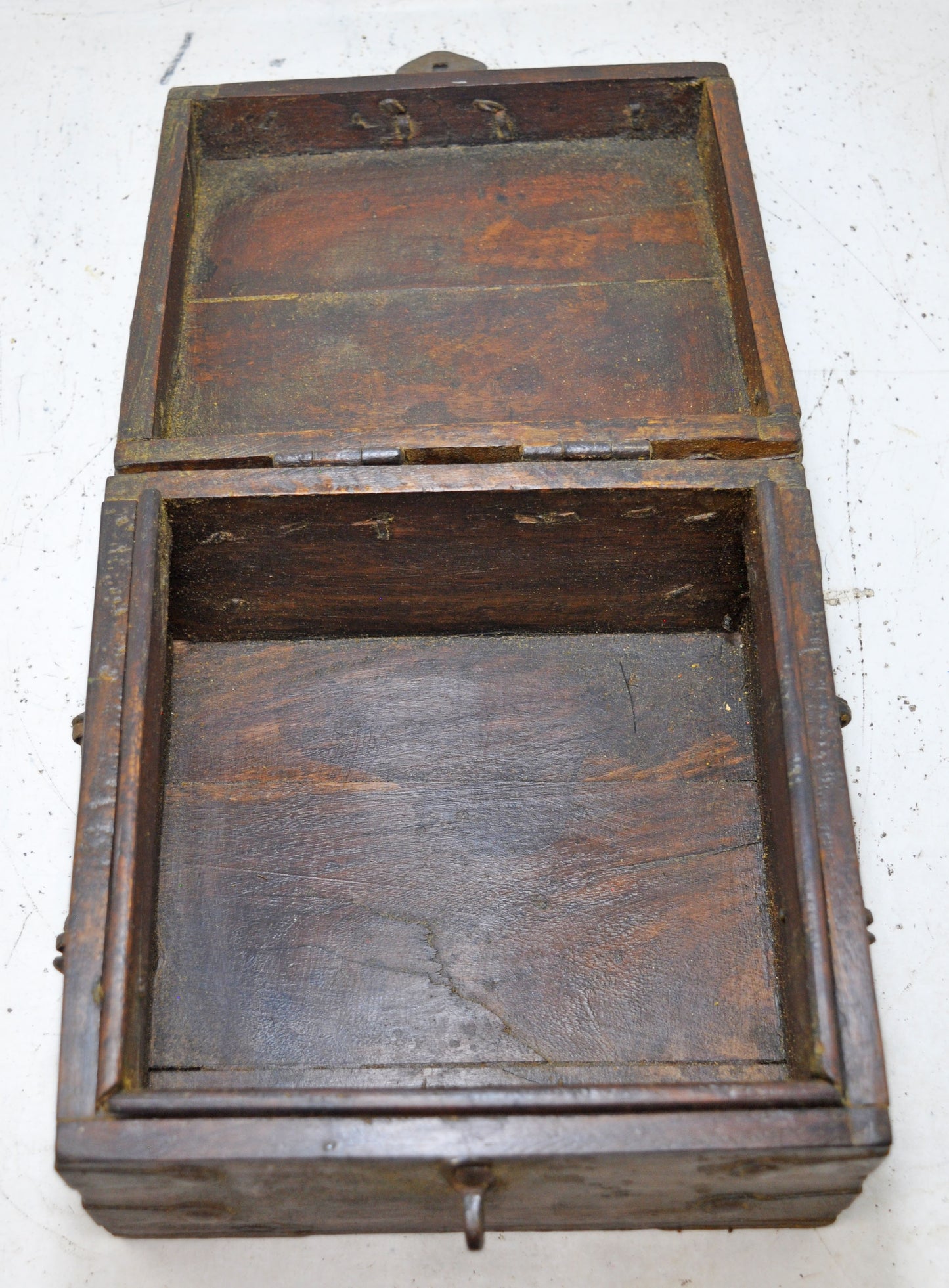 Vintage Wooden Square Storage Chest Box Original Old Hand Crafted