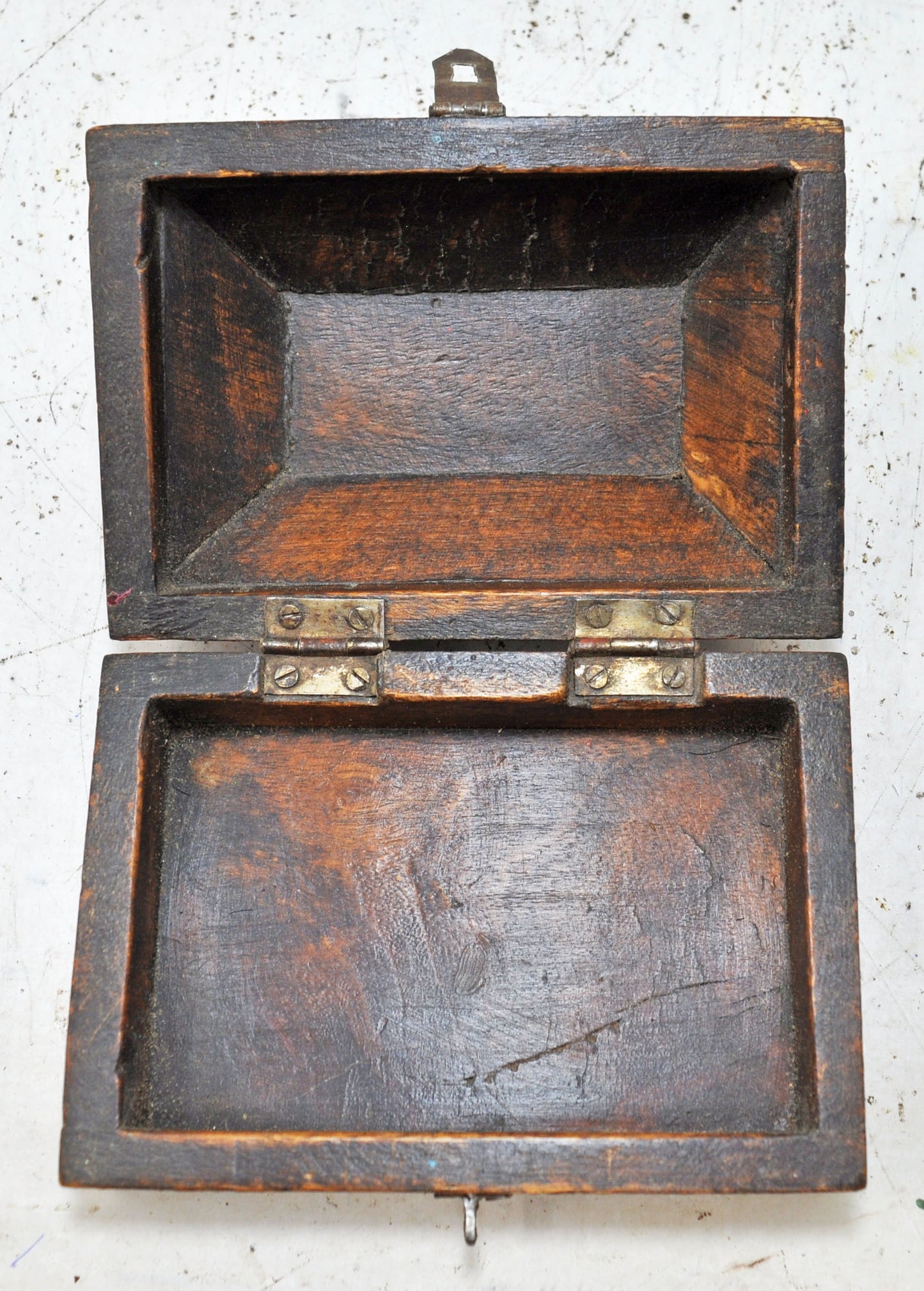 Vintage Wooden Dome Shaped Storage Box Original Old Hand Crafted Fine Painted