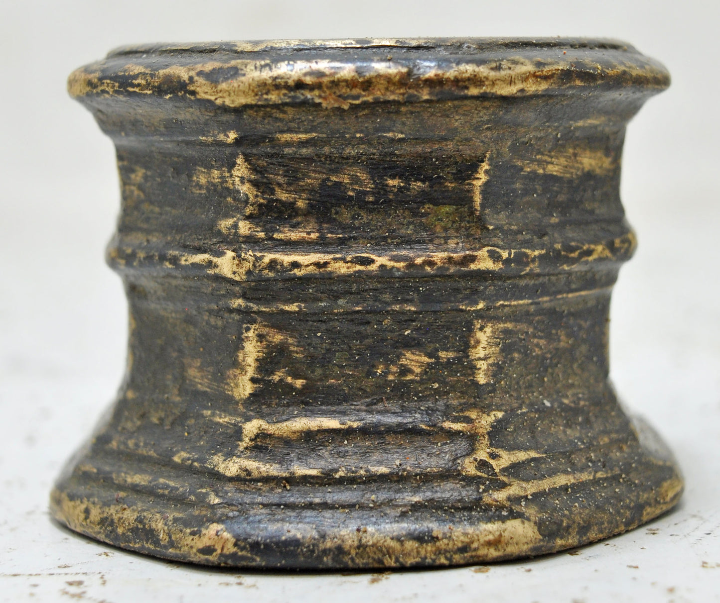 Antique Brass Small Heavy Pot Original Old Hand Crafted