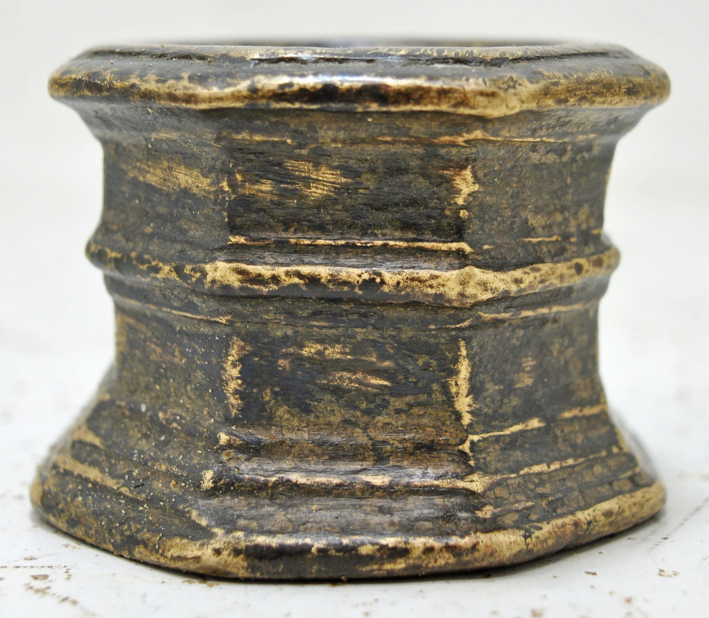 Antique Brass Small Heavy Pot Original Old Hand Crafted