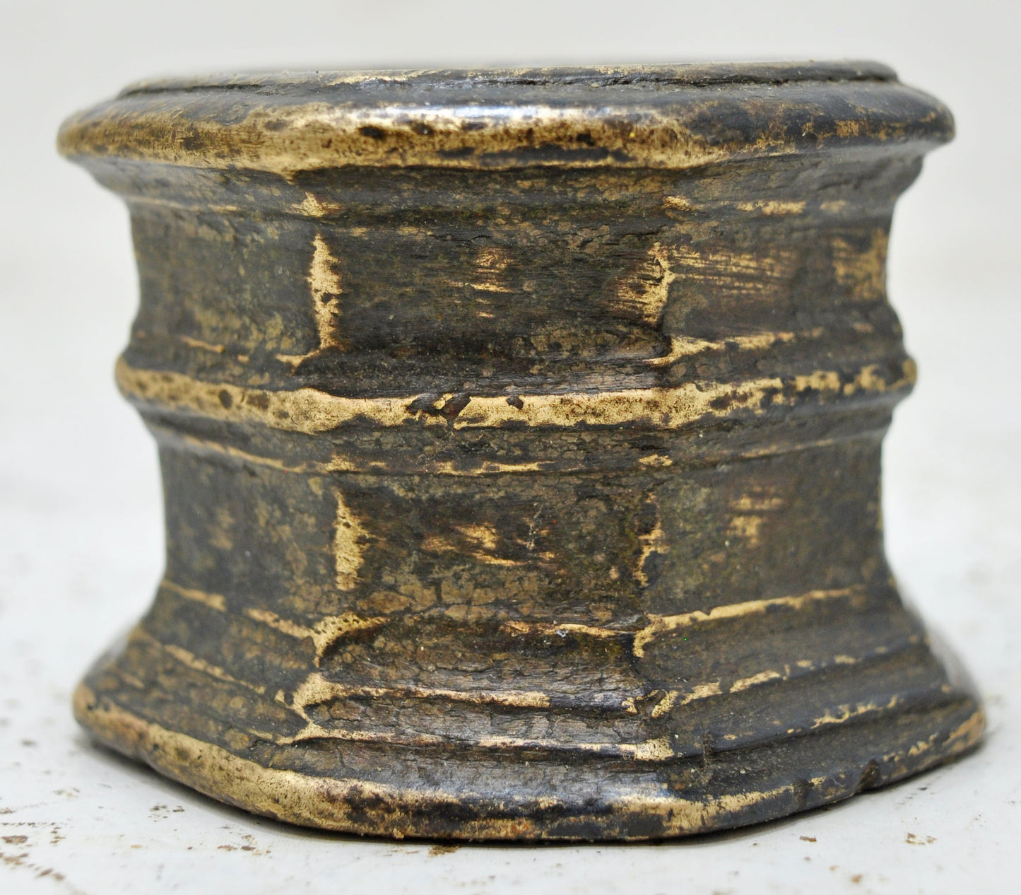 Antique Brass Small Heavy Pot Original Old Hand Crafted