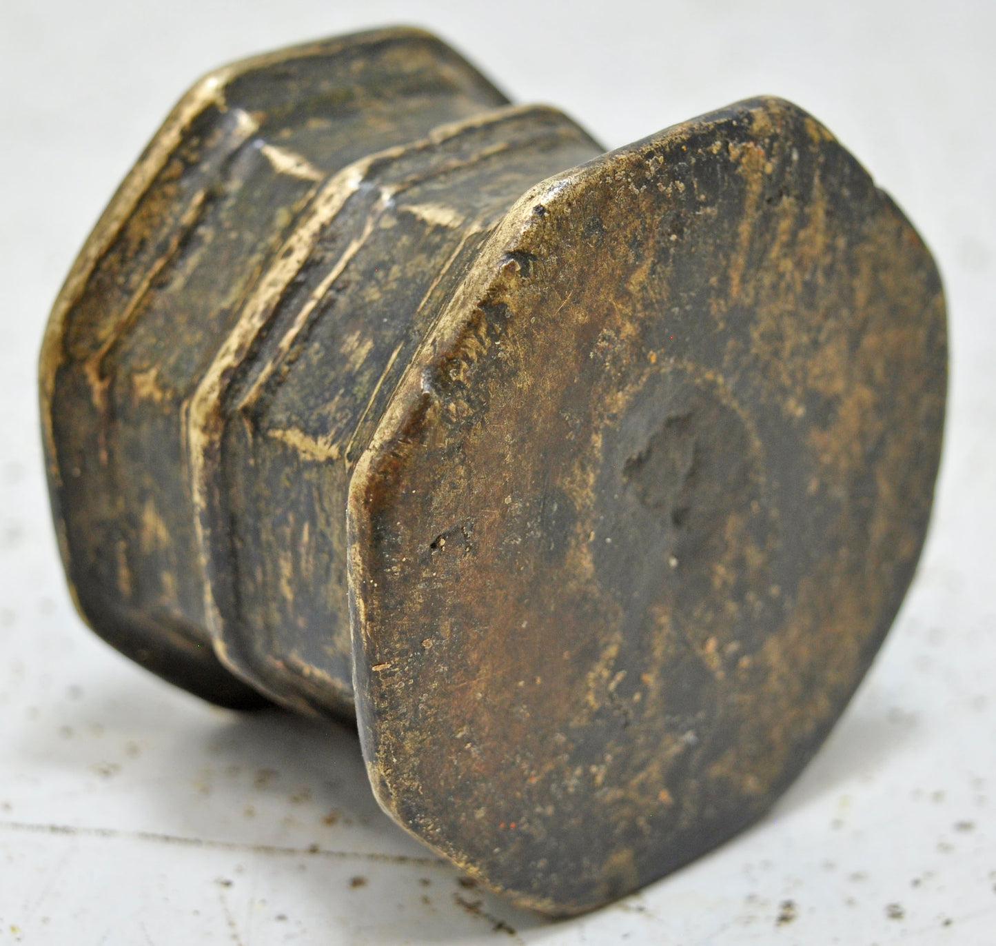 Antique Brass Small Heavy Pot Original Old Hand Crafted