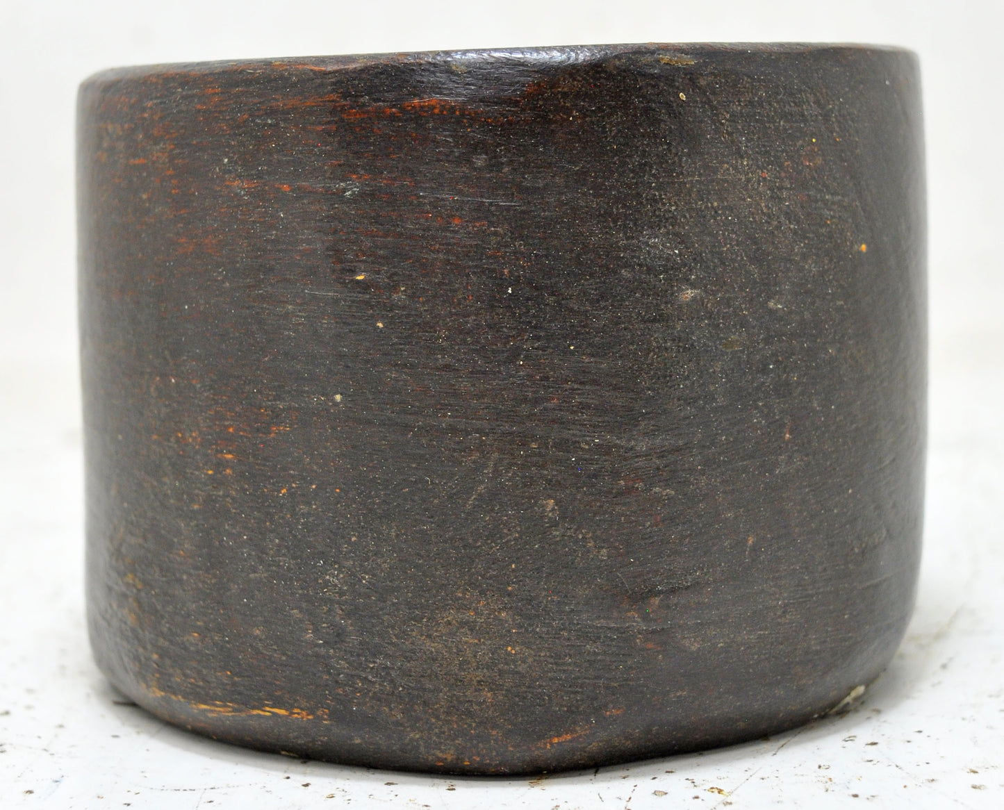 Antique Wooden Round Small Pot Original Old Hand Crafted