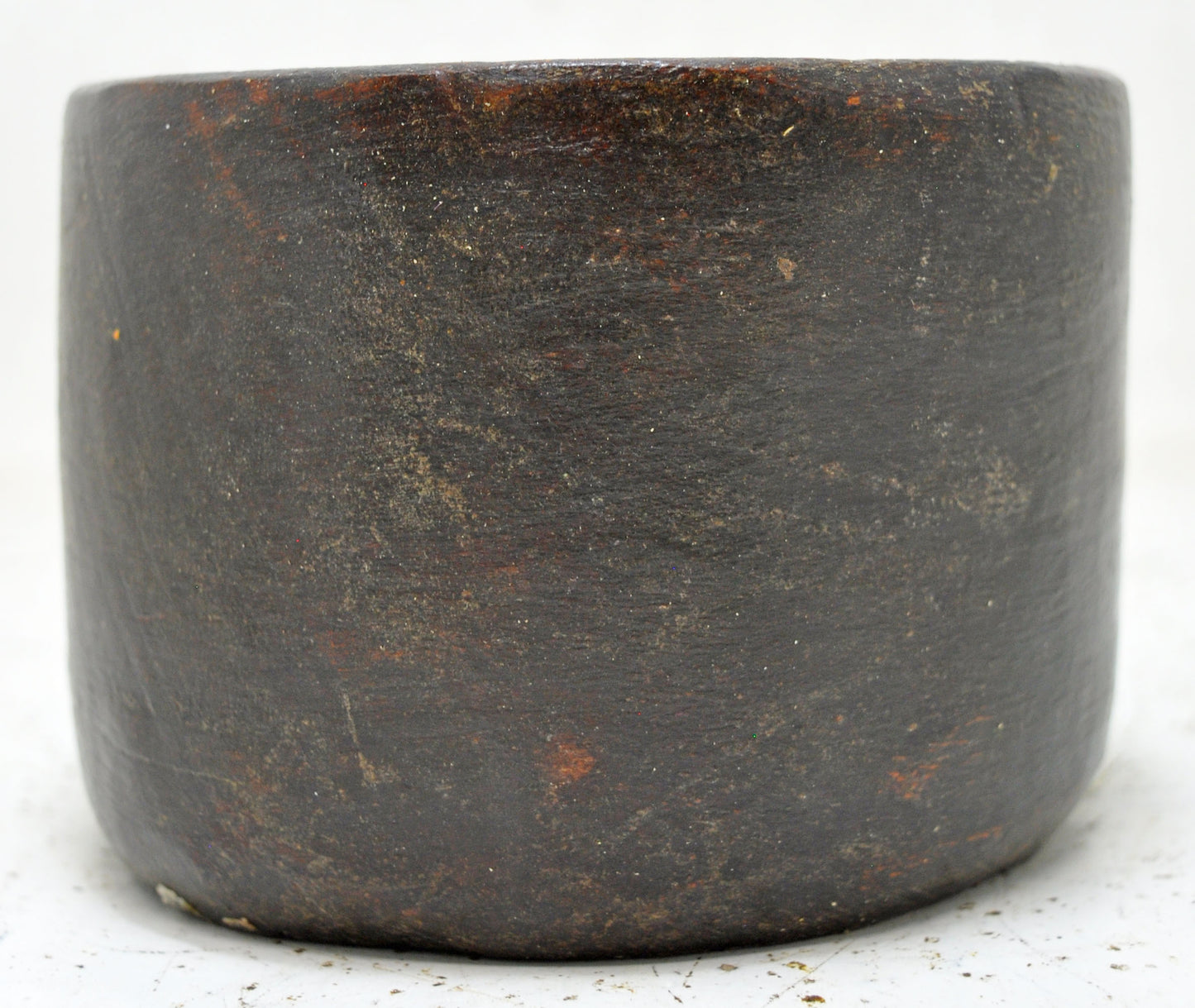 Antique Wooden Round Small Pot Original Old Hand Crafted