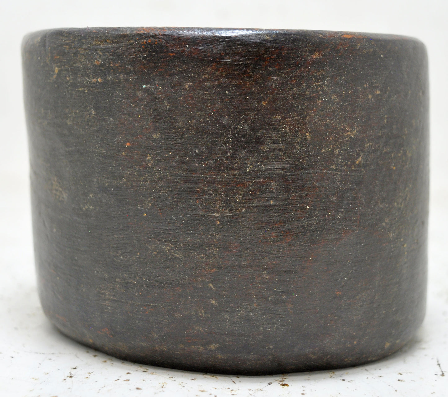 Antique Wooden Round Small Pot Original Old Hand Crafted