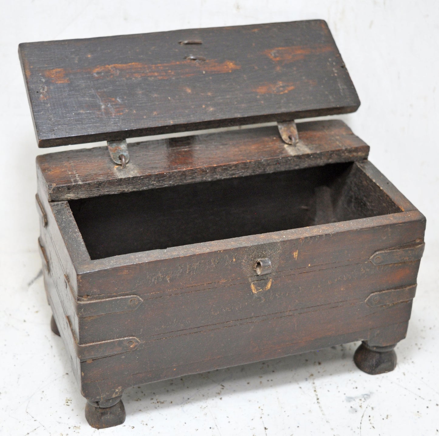 Vintage Wooden Small Storage Jewellery Box Original Old Hand Crafted