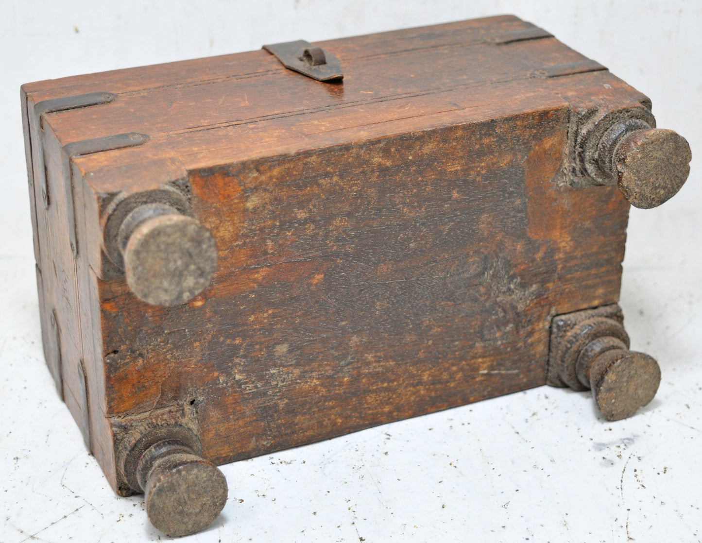 Vintage Wooden Small Storage Jewellery Box Original Old Hand Crafted
