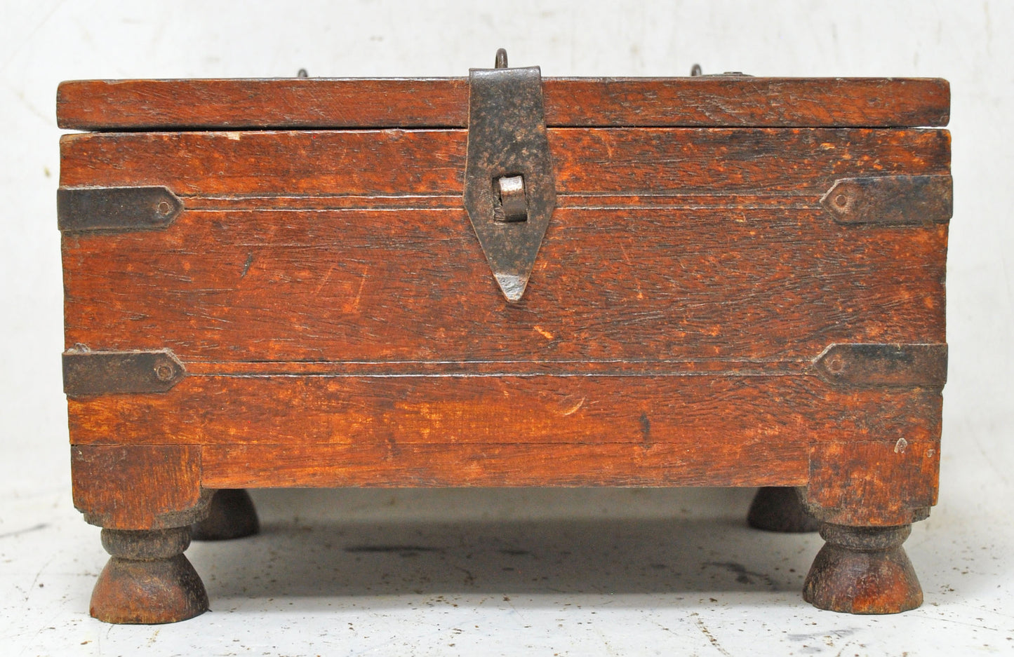 Vintage Wooden Small Storage Jewellery Box Original Old Hand Crafted