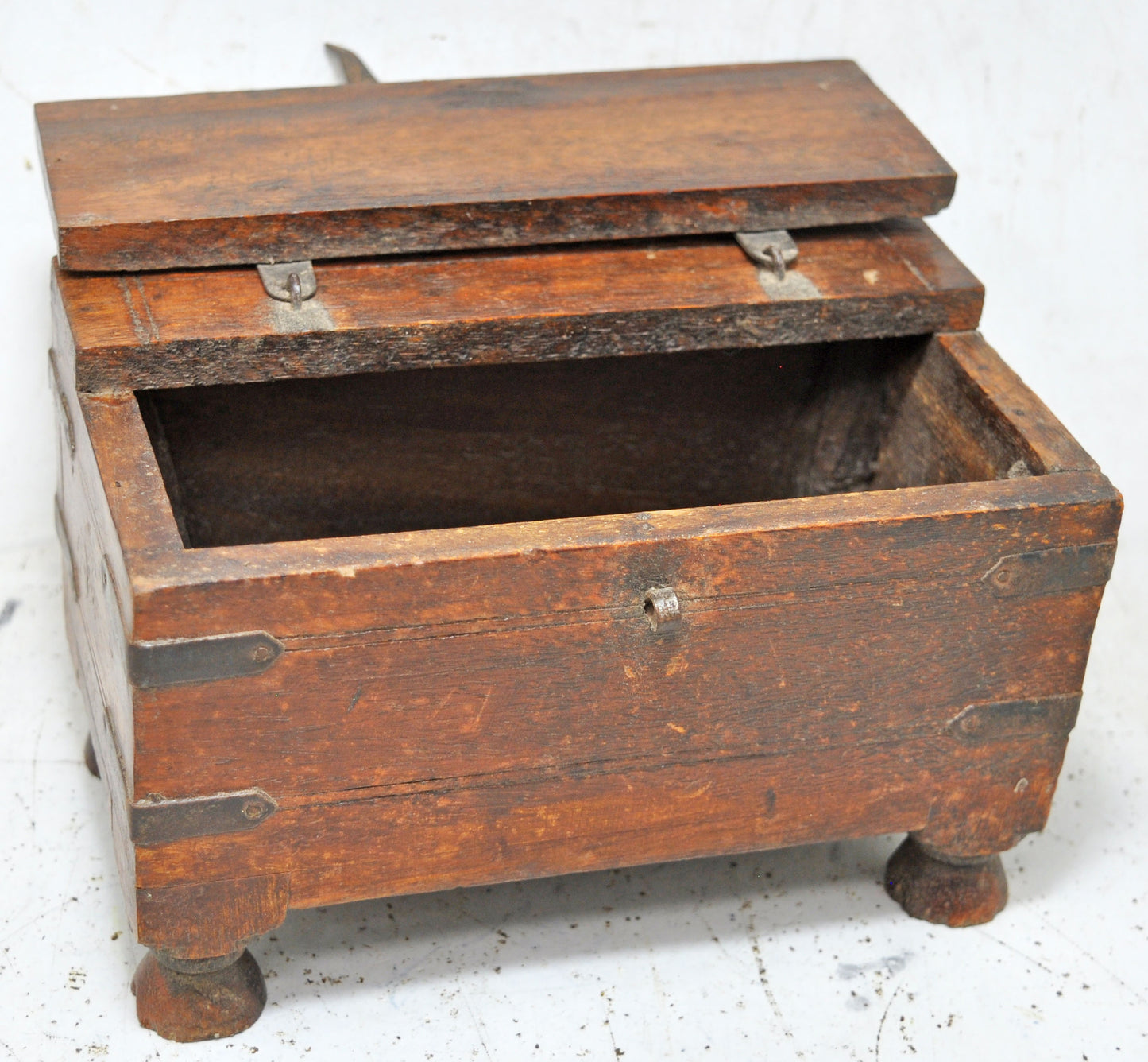 Vintage Wooden Small Storage Jewellery Box Original Old Hand Crafted