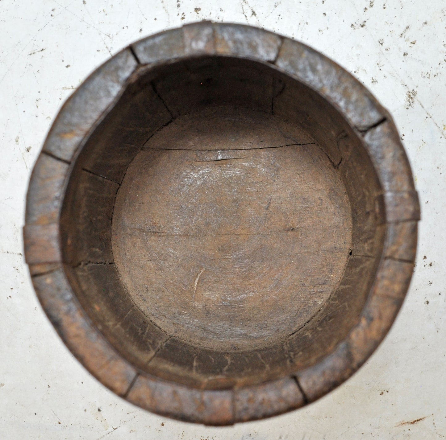 Vintage Wooden Small Grain Measurement Paili Pot Original Old Hand Crafted