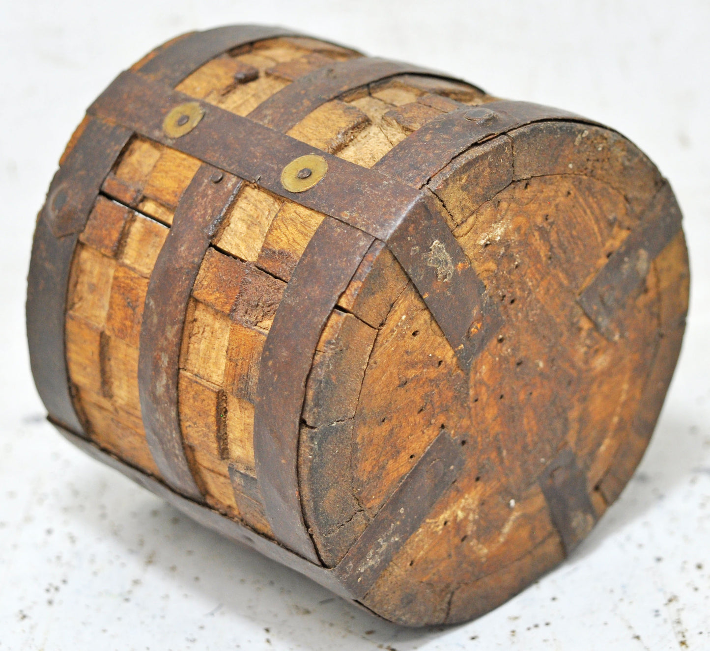 Vintage Wooden Small Grain Measurement Paili Pot Original Old Hand Crafted