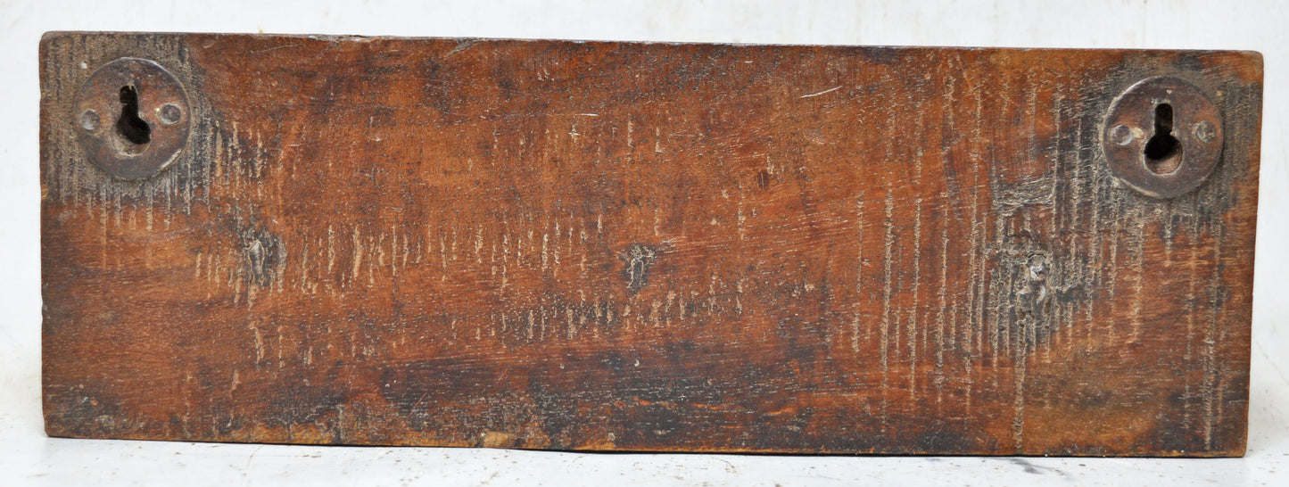 Vintage Wooden 3 Hook Hanger Hardware Original Old Hand Crafted